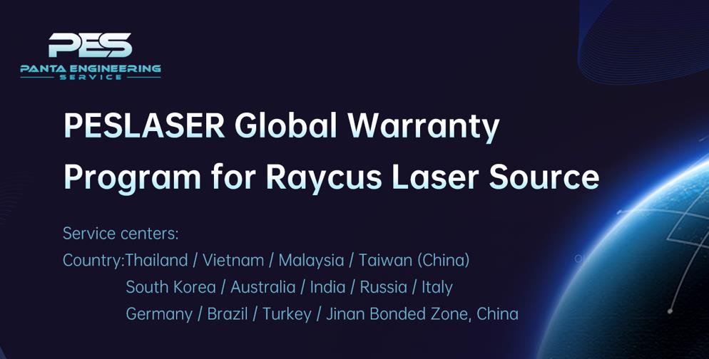 Глобальная гарантийная программа PESLASER для лазерного источника Raycus
